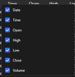 ChartGPT-Chart Data Tab Top Menu